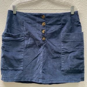 Button front mini skirt